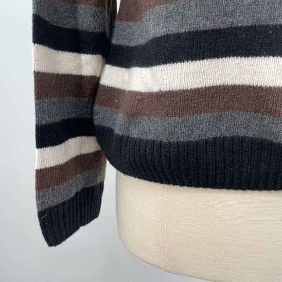 Columbia Womens Cotton Angora Wool Retro Stripe Crewneck Sweater Size Medium - Picture 6 of 9